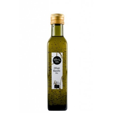 Huile d'olive aromatisée au basilic