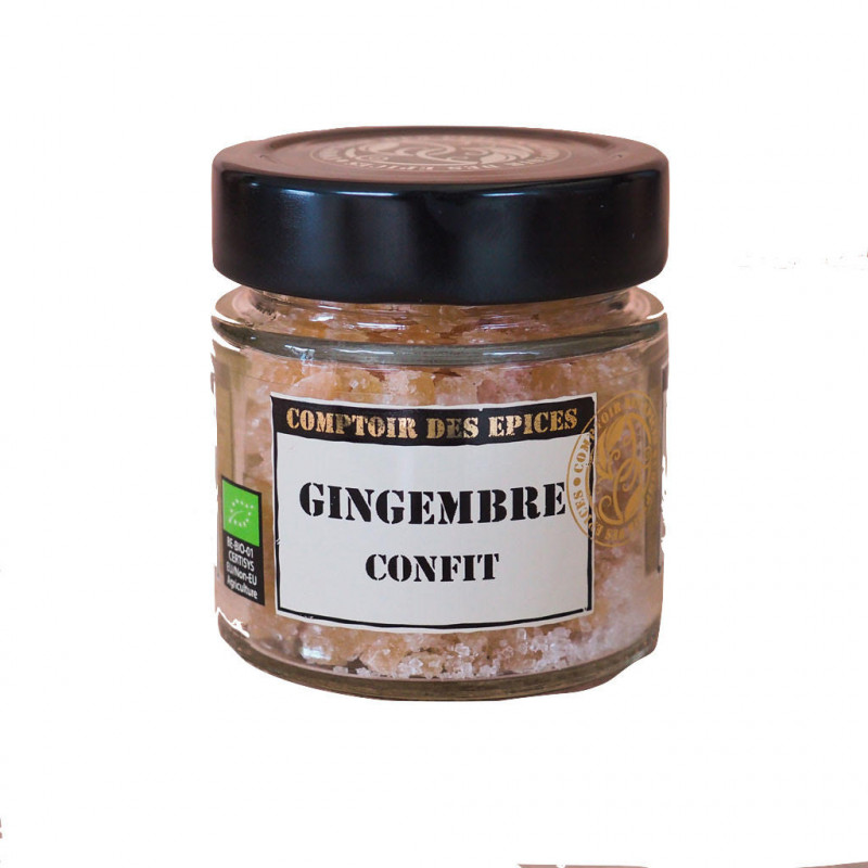 Gingembre confit BIO - 100g - EPICERIE ESPRIT LOCAL